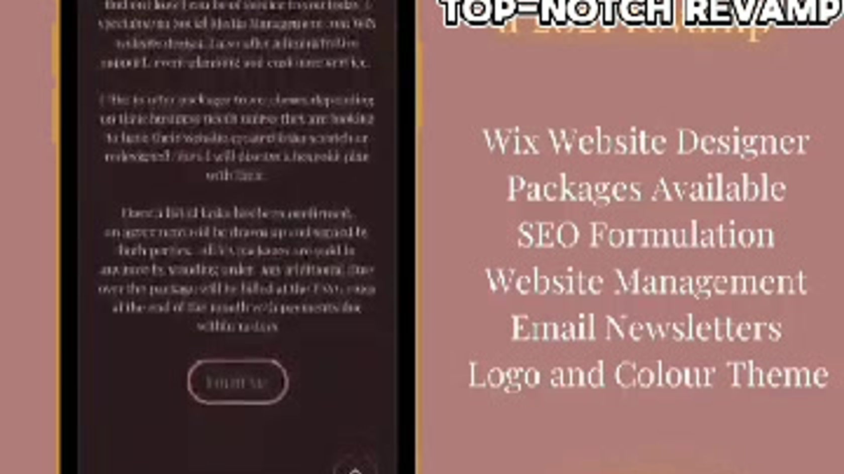 WIX WEBSITE DESIGN VIDEO